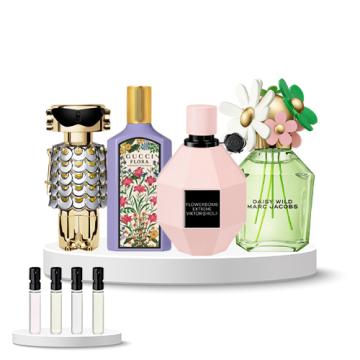 Discovery Box WOMEN (Rabanne Fame, Gucci Flora Gorgeous Magnolia, Marc Jacobs Daisy Wild, Viktor & Rolf Flowerbomb Extreme)