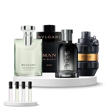 Discovery Box (Bvlgari Man in Black Parfum, Viktor & Rolf Spicebomb Extreme, Hugo Boss Boss Bottled Beyond, Bvlgari pour Homme)
