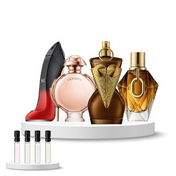 Discovery Box (Rabanne Olympéa, Jean Paul Gaultier Gaultier Divine Elixir, Rabanne Gold for Her Parfum, Carolina Herrera Very Good Girl) 