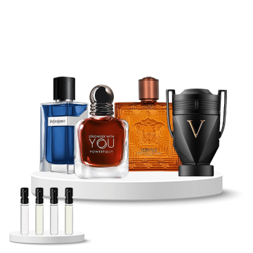 Discovery Box (Rabanne Invictus Victory Absolu, Yves Saint Laurent Y for Men Iced Cologne, Armani Stronger With You Powerfully, Versace Eros Nijam pour Homme)