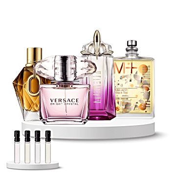 Discovery Set Women (Rabanne Million Gold for Her, Escentric Molecules Molecule 01+ Black Tea, Mugler Alien Extraintense, Versace Bright Crystal)