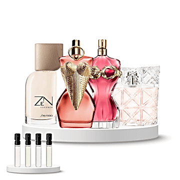 Discovery Set Women (Shiseido Zen Essence, Issey Miyake Lumière D'Issey, Jean Paul Gaultier La Belle Rosea, Jean Paul Gaultier Gaultier Divine Couture)