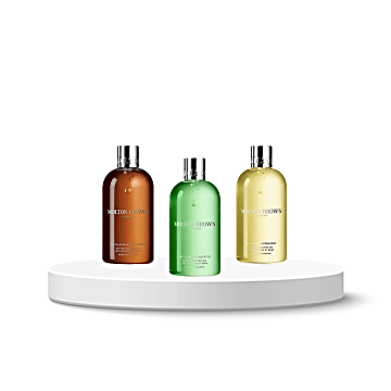 Molton Brown Bath & Showergel 3 x 30 ml (Re-Charge Black Pepper, Infusung Eucalyptus, Orange & Bergamot)
