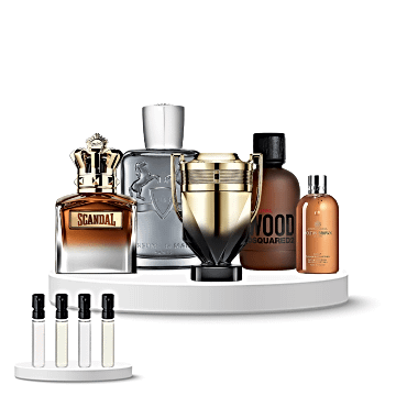 Discovery Set Men (Parfums de Marly Castley, Jean Paul Gaultier pour Homme Elixir, Rabanne Invictus Elixir, Dsquared2 Wood Original, Molton Brown Mini Bath-& Showergel 30 ml)