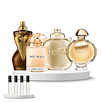 Discovery Set Women (Coach Gold Parfum, Rabanne Olympéa Elixir, Jean Paul Gaultier Gaultier Divine Elixir, Armani My Way Sunny Vanilla)