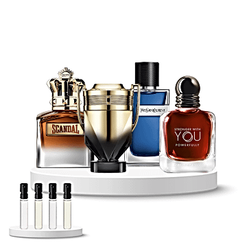 Discovery Set Men (Rabanne Invictus Elixir, Armani SWY Powerfully, Jean Paul Gaultier Scandal pour Homme Elixir, YSL Y Men Iced Cologne)