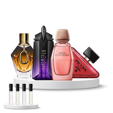 Discovery Set Women (Rabanne Million Gold for Her, Mugler Alien Extraintense, Prada Paradoxe Radical Essence, Narciso Rodriguez All of Me Intense)