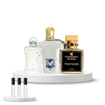 Discovery Box (Parfums de Marly Valaya Exclusif, Casamorati Quattro Pizzi, Fragrance du Bois Tropiques)