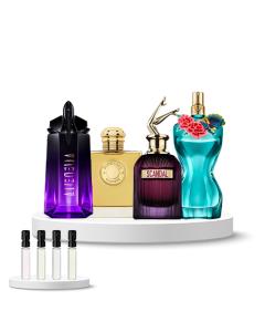 Discovery Box WOMEN (Jean Paul Gaultier La Belle Paradise, Jean Paul Gaultier Scandal Intense, Burberry Goddess Intense, Alien Extra Intense)