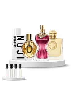 Discovery Box WOMEN (Dsquared2 Icon, Gaultier La Belle, Rabanne Million Gold Her, Burberry Goddess)