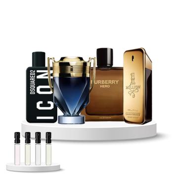 Discovery Box (Rabanne 1 Million, Dsquared2 Icon, Burberry Hero edP, Rabanne Invictus Parfum)