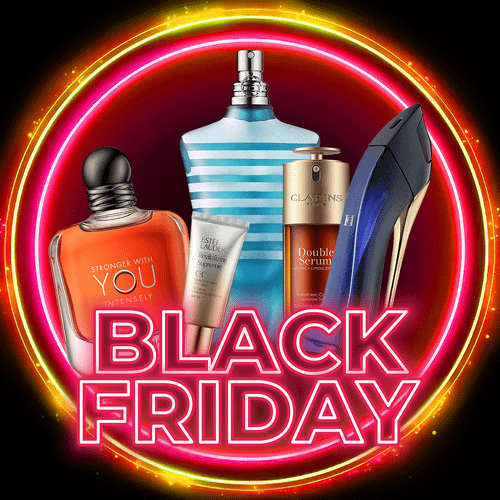 Promotiebeeld met een collectie van nieuwe luxe parfums en cosmetica.